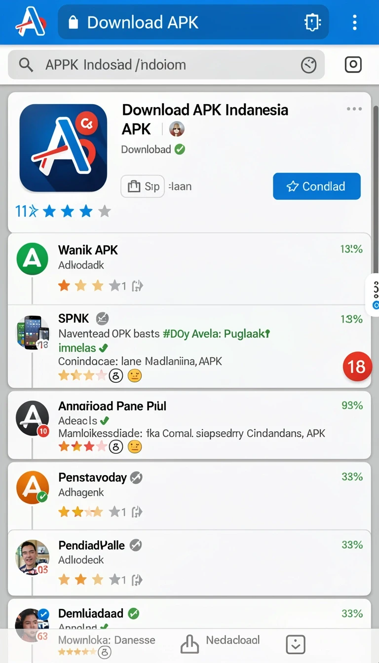 Cuplikan layar menu unduhan delta575 untuk perangkat Android